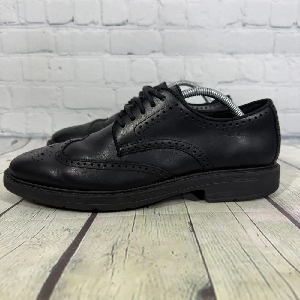 Cole Haan Wingtip Oxford Shoes Men’s Size 10 Black Leather Waterproof Dress